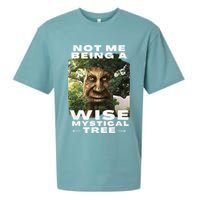 Wise Mystical Tree Face Old Mythical Oak Tree Funny Meme Sueded Cloud Jersey T-Shirt
