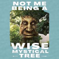 Wise Mystical Tree Face Old Mythical Oak Tree Funny Meme Sueded Cloud Jersey T-Shirt