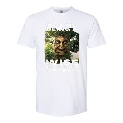 Wise Mystical Tree Face Old Mythical Oak Tree Funny Meme Softstyle CVC T-Shirt