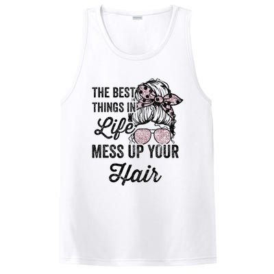 Women Motorcycle The Best Things In Life Mess Up Your Hair PosiCharge Competitor Tank