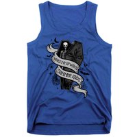 Wake Me Up When Summer Ends Spooky Halloween Skeleton Cute Gift Tank Top