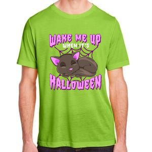 Wake Me Up When It's Halloween Black Cat Gift Adult ChromaSoft Performance T-Shirt