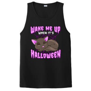 Wake Me Up When It's Halloween Black Cat Gift PosiCharge Competitor Tank