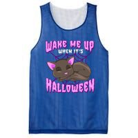 Wake Me Up When It's Halloween Black Cat Gift Mesh Reversible Basketball Jersey Tank