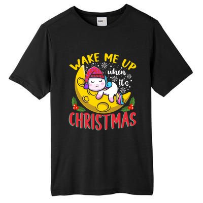 Wake Me Up For Christmas Pajama Christmas Gift Tall Fusion ChromaSoft Performance T-Shirt