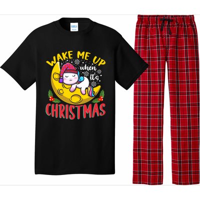 Wake Me Up For Christmas Pajama Christmas Gift Pajama Set