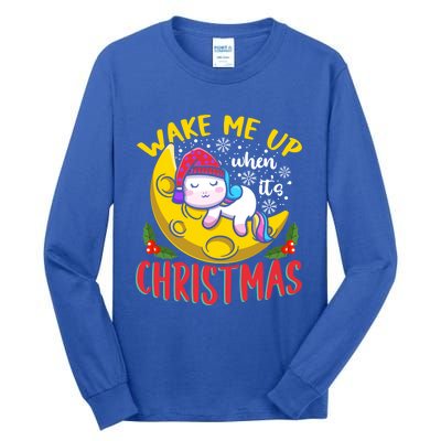 Wake Me Up For Christmas Pajama Christmas Gift Tall Long Sleeve T-Shirt