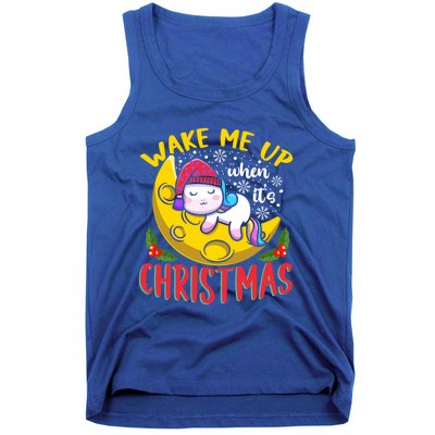 Wake Me Up For Christmas Pajama Christmas Gift Tank Top