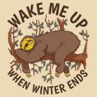 Wake Me Up When Winter Ends Sloth Bag