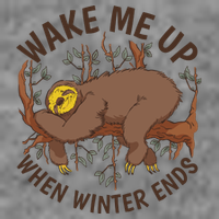 Wake Me Up When Winter Ends Sloth 7-Panel Snapback Hat