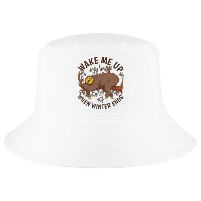 Wake Me Up When Winter Ends Sloth Cool Comfort Performance Bucket Hat