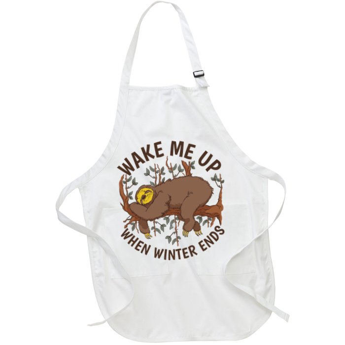Wake Me Up When Winter Ends Sloth Apron