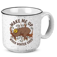 Wake Me Up When Winter Ends Sloth 15oz Campfire Ceramic Mug