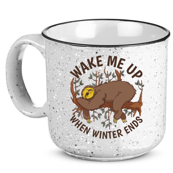 Wake Me Up When Winter Ends Sloth 15oz Campfire Ceramic Mug