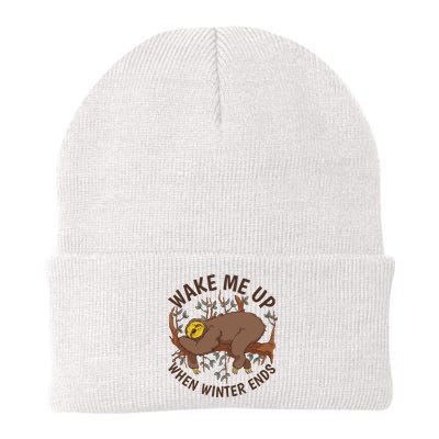 Wake Me Up When Winter Ends Sloth Beanie