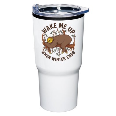 Wake Me Up When Winter Ends Sloth Tumbler