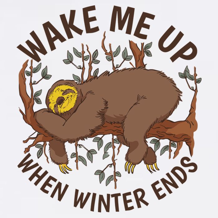 Wake Me Up When Winter Ends Sloth Baby Bodysuit