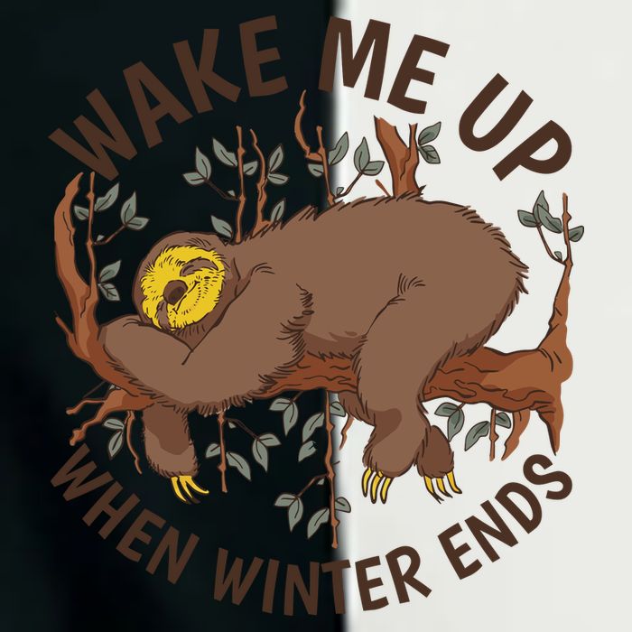 Wake Me Up When Winter Ends Sloth Infant Baby Jersey Bodysuit