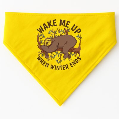 Wake Me Up When Winter Ends Sloth USA-Made Doggie Bandana