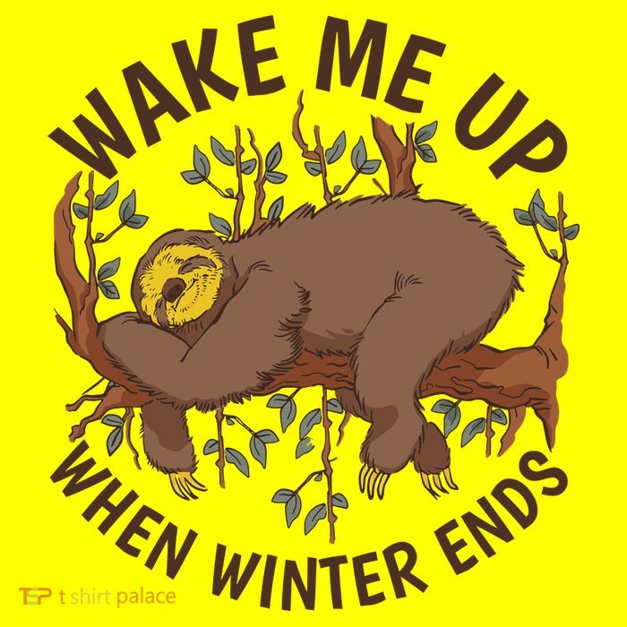 Wake Me Up When Winter Ends Sloth T-Shirt
