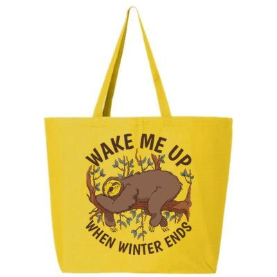 Wake Me Up When Winter Ends Sloth 25L Jumbo Tote