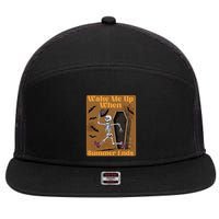 Wake Me Up When Summer Ends Funny Skeleton Running Halloween 7 Panel Mesh Trucker Snapback Hat