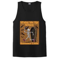 Wake Me Up When Summer Ends Funny Skeleton Running Halloween PosiCharge Competitor Tank