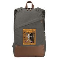 Wake Me Up When Summer Ends Funny Skeleton Running Halloween Cotton Canvas Backpack