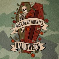 Wake Me Up When Its Halloween Funny Skeleton Coffin Legacy Tie Dye Trucker Hat