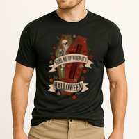 Wake Me Up When Its Halloween Funny Skeleton Coffin Performance Shirt