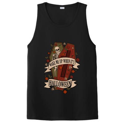 Wake Me Up When Its Halloween Funny Skeleton Coffin PosiCharge Competitor Tank
