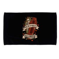 Wake Me Up When Its Halloween Funny Skeleton Coffin Microfiber Hand Towel