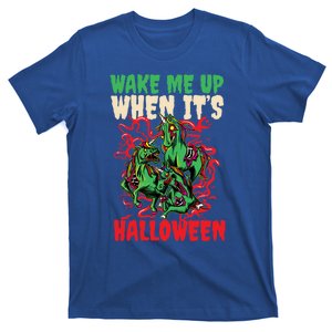 Wake Me Up When Its Design Halloween Unicorn Gift T-Shirt