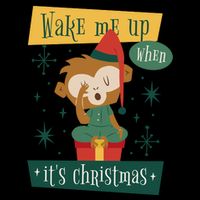 Wake Me Up When It's Christmas Monkey Cute 16 in Basic Backpack