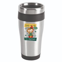 Wake Me Up When It's Christmas Monkey Cute 16oz Travel Tumbler