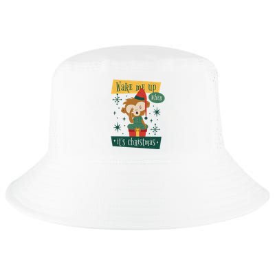 Wake Me Up When It's Christmas Monkey Cute Cool Comfort Performance Bucket Hat