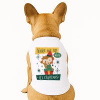 Wake Me Up When It's Christmas Monkey Cute Doggie Tank