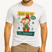 Wake Me Up When It's Christmas Monkey Cute Cooling Performance Crew T-Shirt