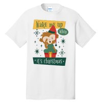 Wake Me Up When It's Christmas Monkey Cute Tall T-Shirt