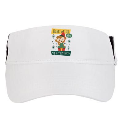 Wake Me Up When It's Christmas Monkey Cute Adult Drive Performance Visor