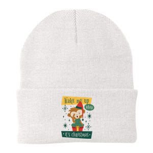 Wake Me Up When It's Christmas Monkey Cute Knit Cap Winter Beanie