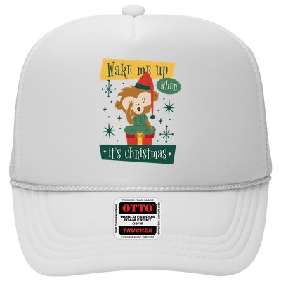 Wake Me Up When It's Christmas Monkey Cute Trucker Hat