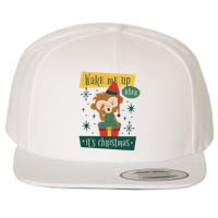 Wake Me Up When It's Christmas Monkey Cute Wool Snapback Cap