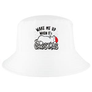 Wake Me Up When Its Christmas Merry Christmas Cat Gift Cool Comfort Performance Bucket Hat