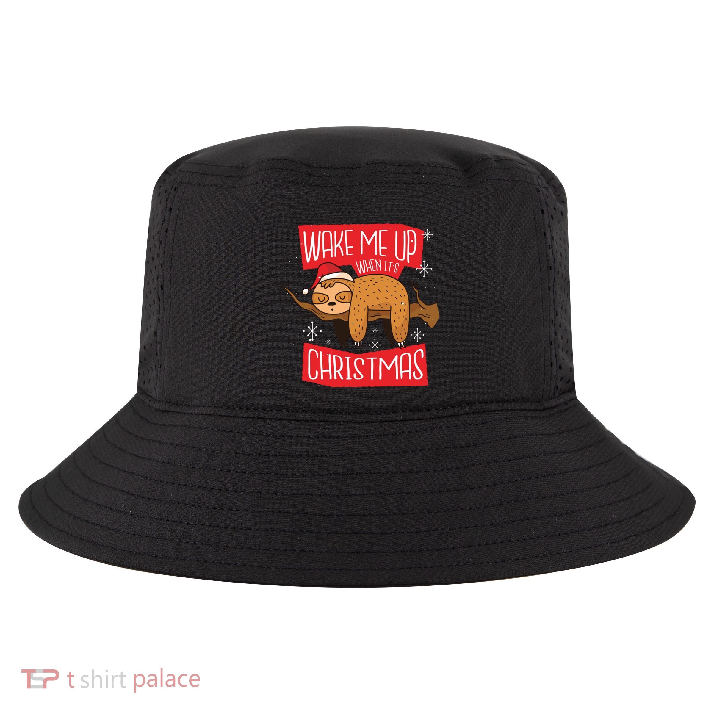 Wake Me Up When ItS Christmas Christmas Sloth Sweet Xmas Meaningful Gift Cool Comfort Performance Bucket Hat