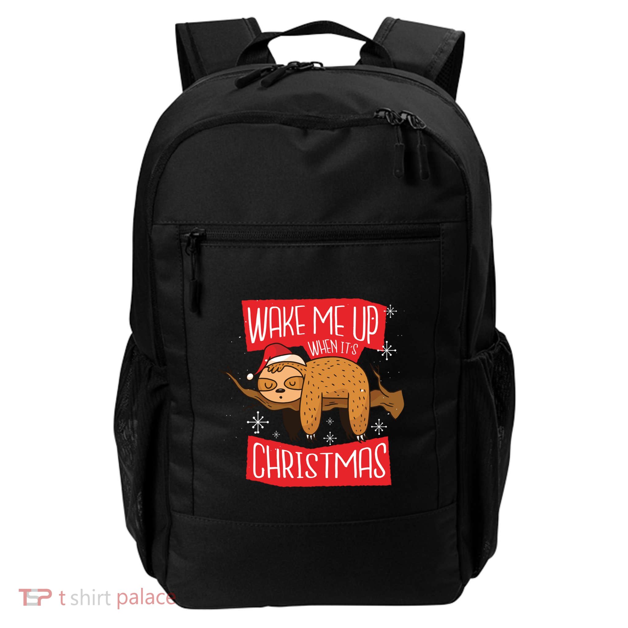 Wake Me Up When ItS Christmas Christmas Sloth Sweet Xmas Meaningful Gift Backpack