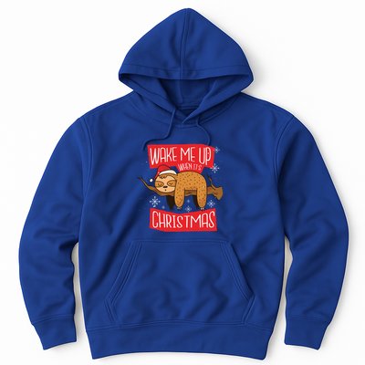 Wake Me Up When ItS Christmas Christmas Sloth Sweet Xmas Meaningful Gift Hoodie