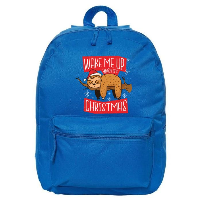 Wake Me Up When ItS Christmas Christmas Sloth Sweet Xmas Meaningful Gift 16 in Basic Backpack