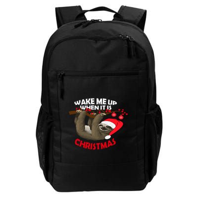 Wake Me Up When ItS Christmas Cute Sloth Design Features Cute Gift Backpack