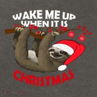 Wake Me Up When ItS Christmas Cute Sloth Design Features Cute Gift Cotton Canvas Backpack
